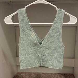 Tilly's Mint Green Lace Crop Top